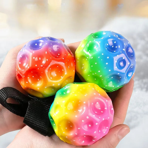 High Elasticity Decompression Toy Moon Hole Wrist Rope Foam Outdoor Sports Ball Children And Adults Gift