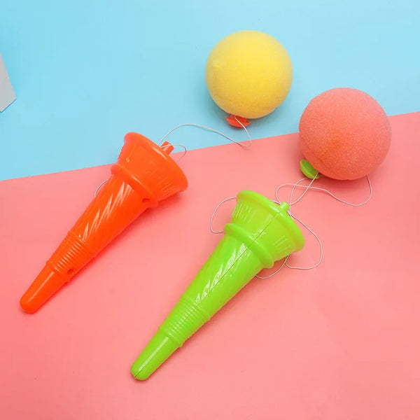 Children's Ice Cream Cone Shooter Sponge Shooting Catapult Ball Parent-child Outdoor Sports Bouncing Ball Toy Gift