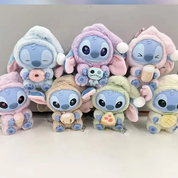HOT sale!! Stitch Blind Box Bag Eat Some Thing Before Sleep Series Vinyl Pendant Cute Doll Mystery Box Fluffy Doll Surprise Gift
