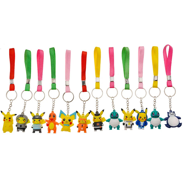 New In Hot Sell 24Pcs Pokemon Classic Anime Characters Pikachu Blind Box Keychain Colorful Birthday Surprise Toy Children Gift