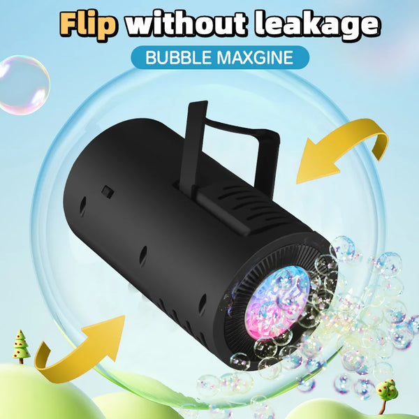 Handheld Stage Bubble Machine Toy Children's Bubble Machine Outdoor Game Light Bubble Toy Without Battery Bubble Water