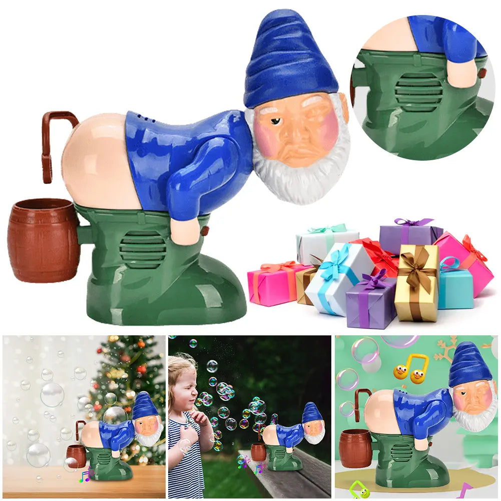Santa Claus Santa Claus Bubble Blower Creative Colorful Bubbles Blower with Sound & Light Battery Operated Xmas Party Favors