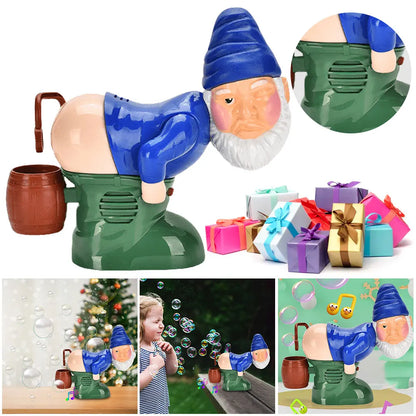 Santa Claus Santa Claus Bubble Blower Creative Colorful Bubbles Blower with Sound & Light Battery Operated Xmas Party Favors